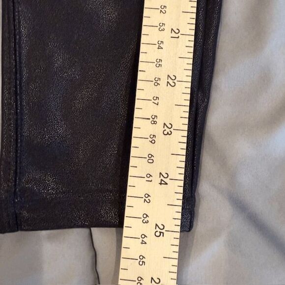 NWT RUFIYO High Waist Faux Leather Leggings Black Stretch Size Medium - Picture 11 of 13